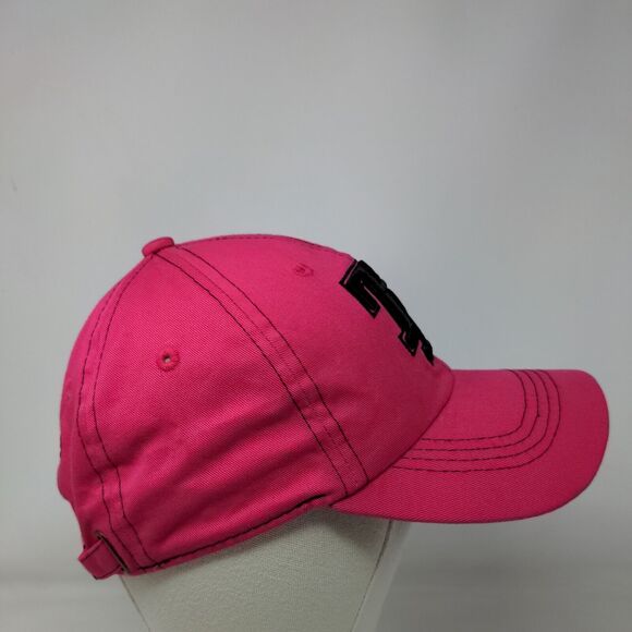 Texas Slideback Hat Pink One Size Adjustable Embroidered Vented Holes Sports Cap - Picture 4 of 7